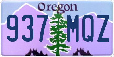 OR license plate 937MQZ