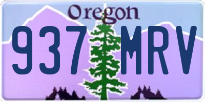 OR license plate 937MRV