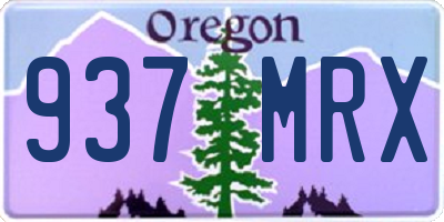 OR license plate 937MRX