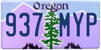 OR license plate 937MYP
