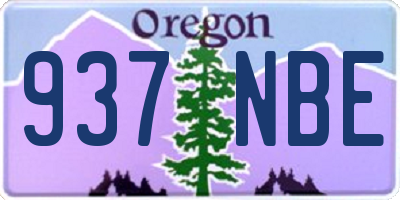 OR license plate 937NBE