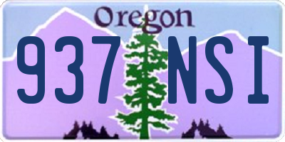 OR license plate 937NSI