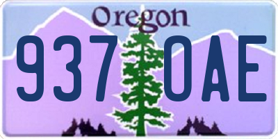 OR license plate 937OAE