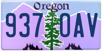 OR license plate 937OAV