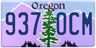 OR license plate 937OCM