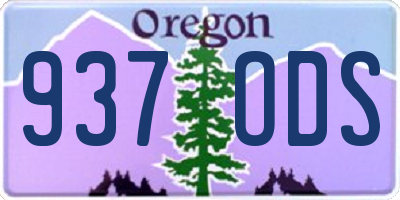 OR license plate 937ODS