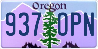 OR license plate 937OPN