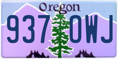 OR license plate 937OWJ