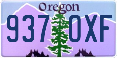OR license plate 937OXF