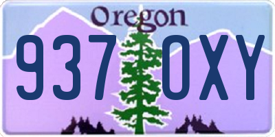 OR license plate 937OXY