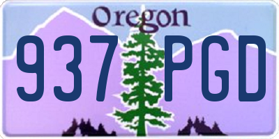 OR license plate 937PGD