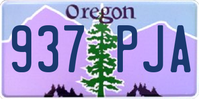 OR license plate 937PJA