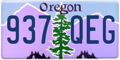 OR license plate 937QEG