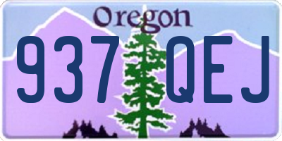 OR license plate 937QEJ