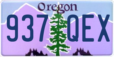 OR license plate 937QEX
