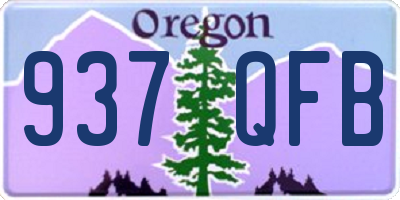 OR license plate 937QFB