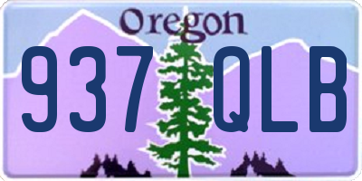 OR license plate 937QLB