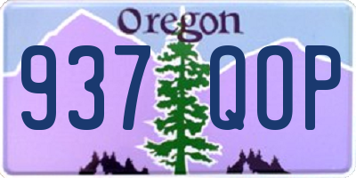 OR license plate 937QOP