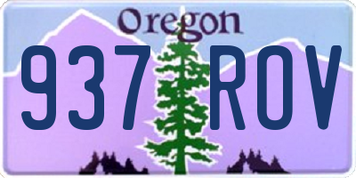OR license plate 937ROV