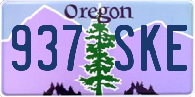 OR license plate 937SKE