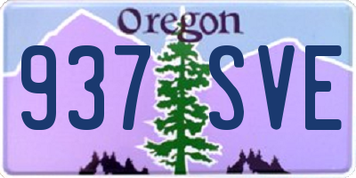 OR license plate 937SVE