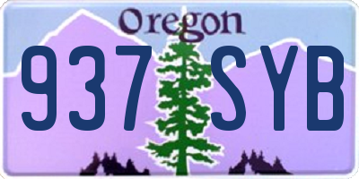 OR license plate 937SYB