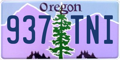 OR license plate 937TNI