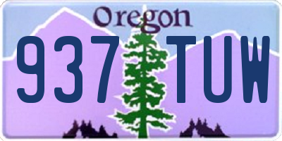 OR license plate 937TUW