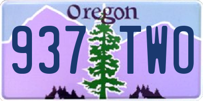OR license plate 937TWO