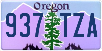 OR license plate 937TZA