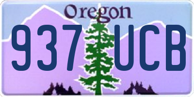 OR license plate 937UCB