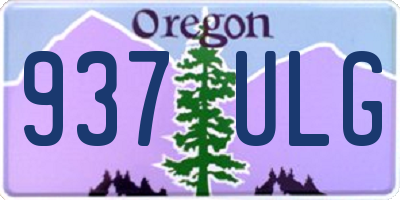 OR license plate 937ULG