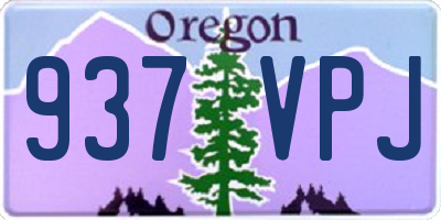 OR license plate 937VPJ