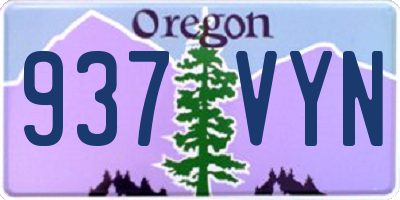 OR license plate 937VYN