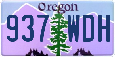 OR license plate 937WDH