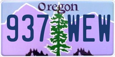 OR license plate 937WEW