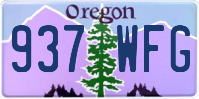 OR license plate 937WFG