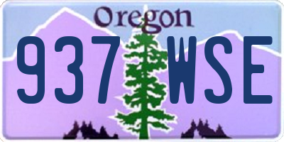OR license plate 937WSE