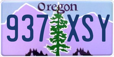 OR license plate 937XSY