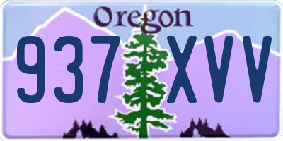 OR license plate 937XVV