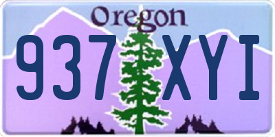 OR license plate 937XYI