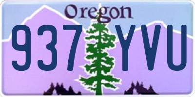 OR license plate 937YVU