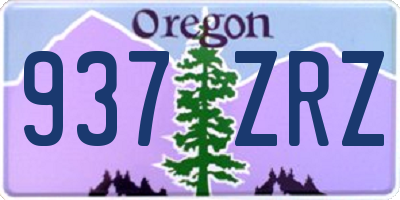 OR license plate 937ZRZ