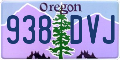 OR license plate 938DVJ