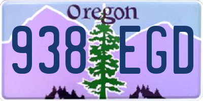 OR license plate 938EGD
