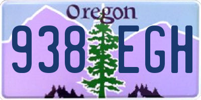 OR license plate 938EGH