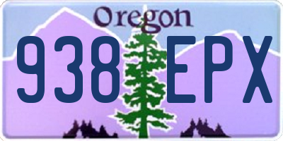 OR license plate 938EPX