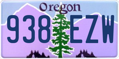 OR license plate 938EZW