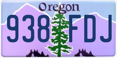 OR license plate 938FDJ