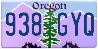 OR license plate 938GYQ